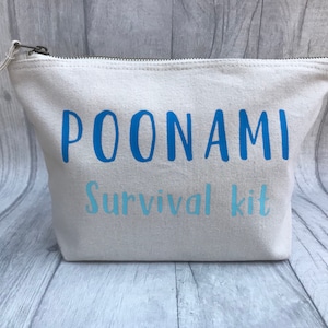 Poonami Survival Kit, fully stocked baby change purse, Baby Shower Gift, New mum gift image 1