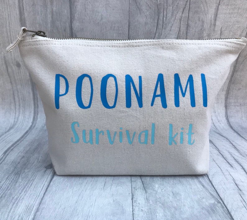 Poonami Survival Kit, fully stocked baby change purse, Baby Shower Gift, New mum gift image 1