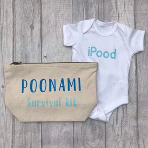 Poonami Survival Kit, fully stocked baby change purse, Baby Shower Gift, New mum gift image 9