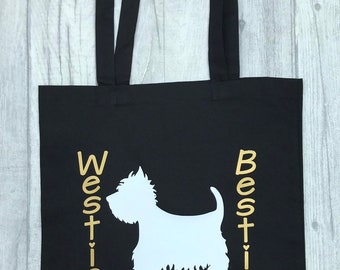 Westie Dog Themed Tote Bag