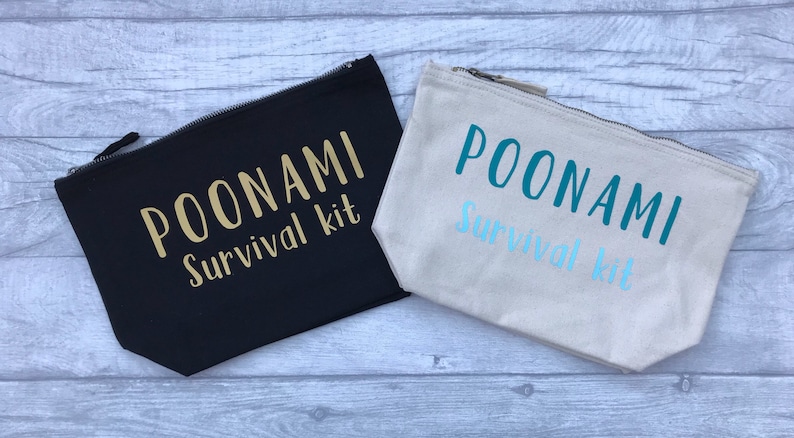 Poonami Survival Kit, fully stocked baby change purse, Baby Shower Gift, New mum gift image 4