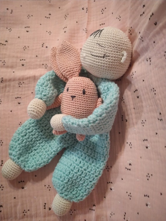 Baby Flat Comforter Crochet Comforter Baby and Comforter Rabbit