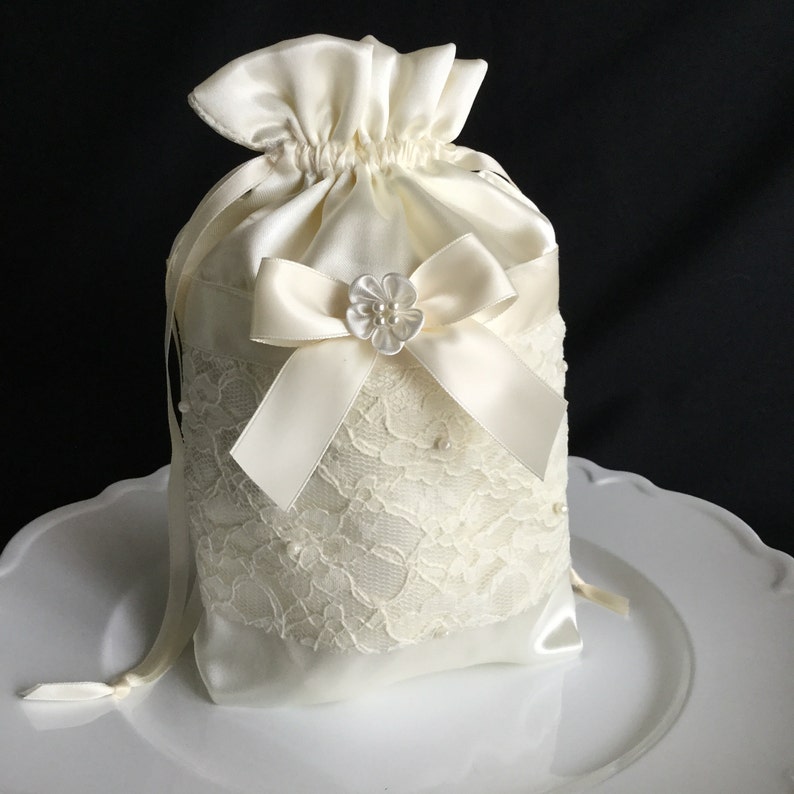 Wedding Dollar Dance Bag Wedding Money Bag Ivory Dollar Etsy