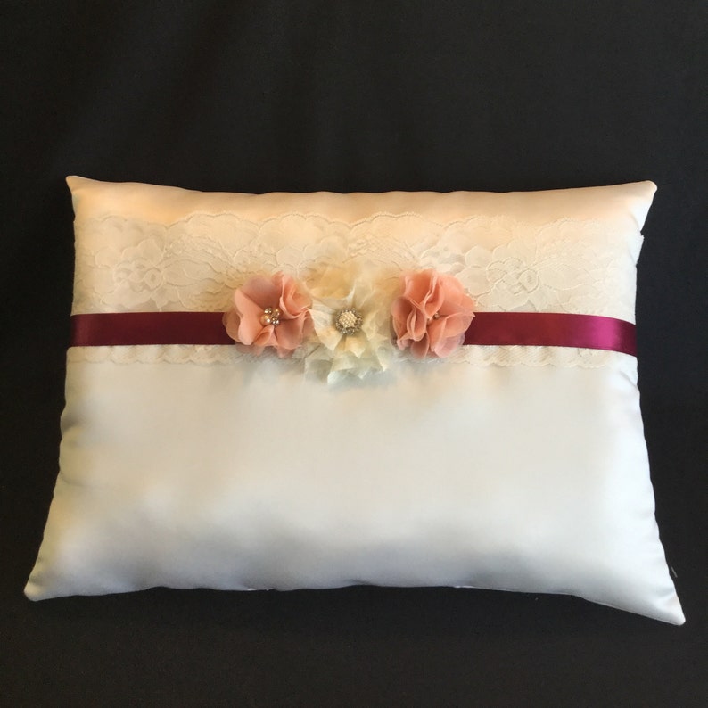 Wedding kneeling pillows white kneeling pillow set wedding Etsy