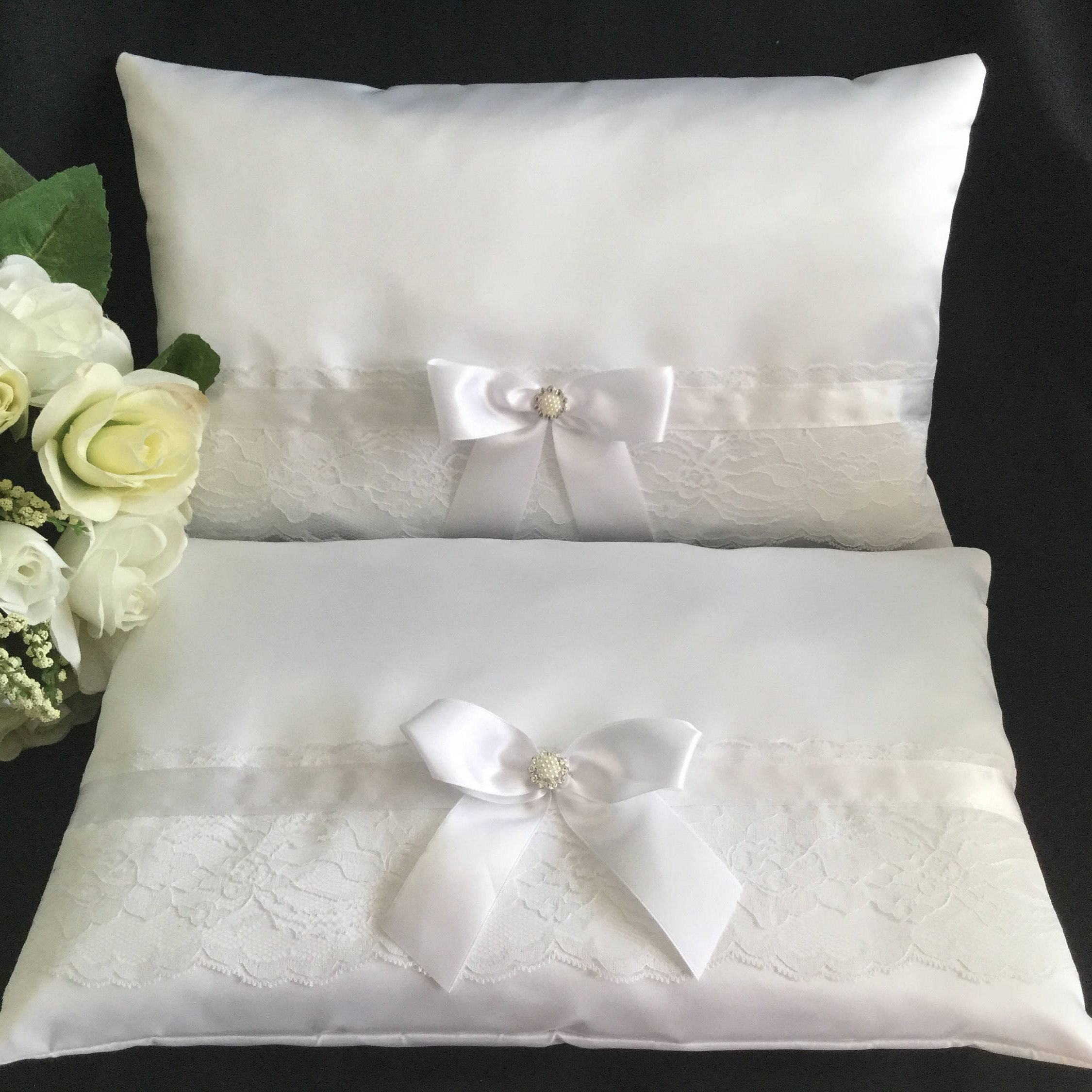 Wedding Kneeling Pillows White or Ivory Kneeling Pillow Set Etsy