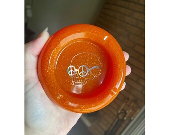 Hippie Skull Resin Ashtray