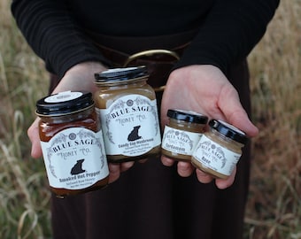Customize Infused Honey Sampler Pack, Gift Set, Appetizer Spread, Tea Party, Creamed Honey Taster, Office Gifts, Unique Gifts
