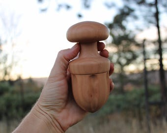 Hand Turned and Hand Carved Madrone Wooden Hand Juicer, Juice Maker, Mixing Drinks, Mixology