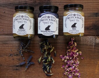 Flower Power Honey Bundle ~ Rose, Butterfly Pea, Lavender
