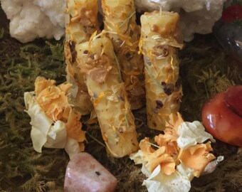 Sun Worship Ritual Beeswax Candles
