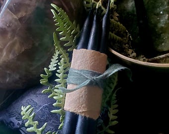 Black Beeswax Mini Dipped Candles