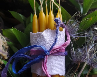 Mini Dipped Beeswax Candles