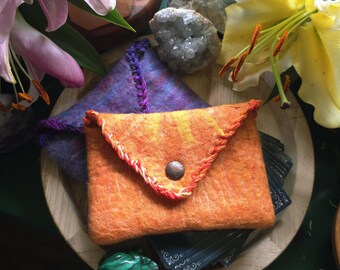 Felted Tarot and Oracle Deck Bags- divination tools