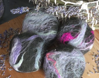 Lavender & Honeycomb Olive Oil Felted Soap Bars