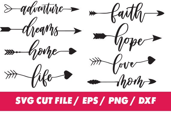 Download Arrow words svg | Etsy