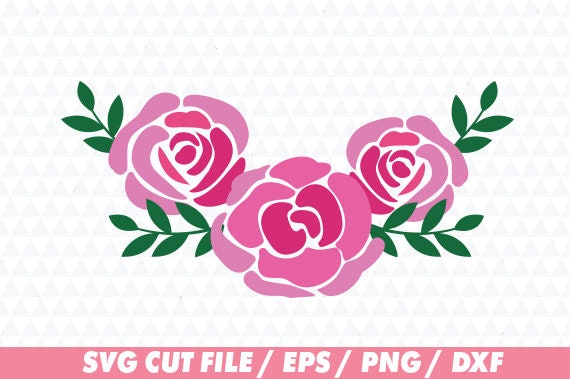 Download Rose svg Flower svg Floral svg Flower wreath svg Floral | Etsy