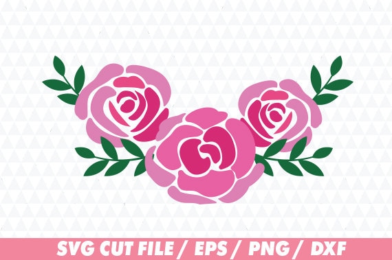 Download Rose svg Flower svg Floral svg Flower wreath svg Floral | Etsy
