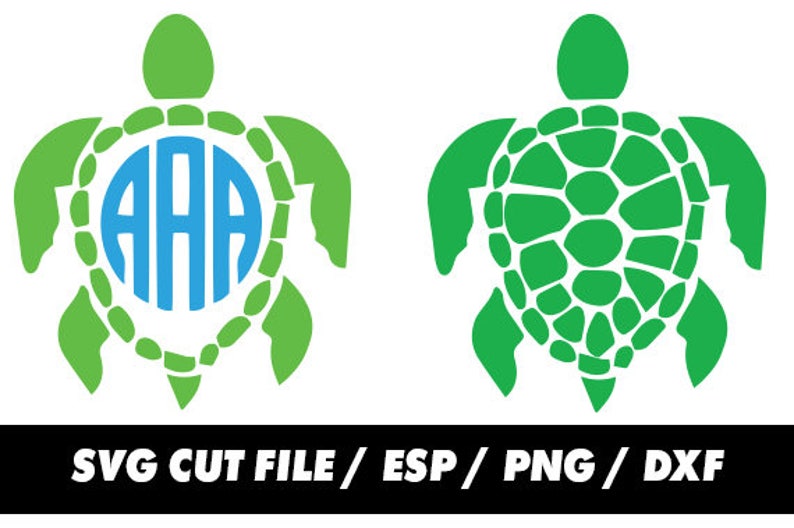 Download Sea turtle Monogram svg clipart digital svg eps png dxf | Etsy