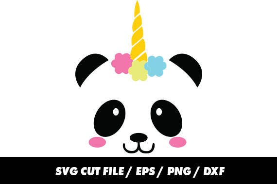 Unicorn svg files Pandicorn svg Panda svg Horn svg