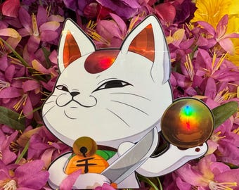 Anime Holographic Sticker Trubo Kitty Car Decal