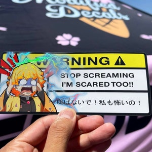 Zen Funny Warning Car Sticker / Car Humor / Anime / JDM