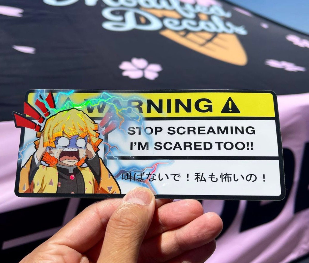 Anime Warning Signs You Are Entering An Otaku's Zone Sticker for Sale by  Animangapoi