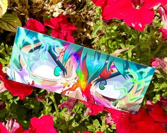MHA Deku Broccoli Boy Hero School Midoriya Inspired Vinyl Holographic Car Bumper Sticker