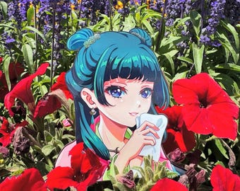 Holographic Anime Sticker Mao