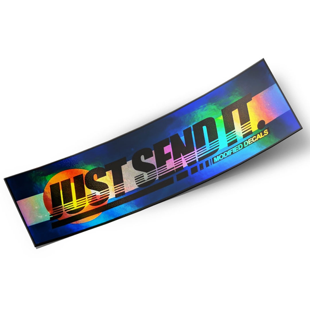 Justsendit Slap Sticker Holographic Colorado Just Send It Slap Sticker - Etsy