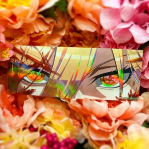 CSM Badass Holographic Power Cat Eyes Car Anime Decal Bumper Sticker