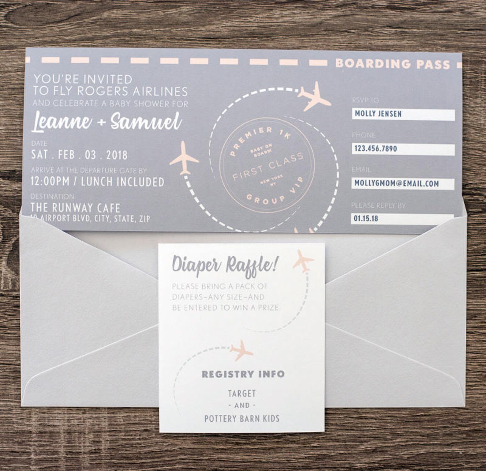 Boarding pass baby shower invitation airplane party travel Etsy