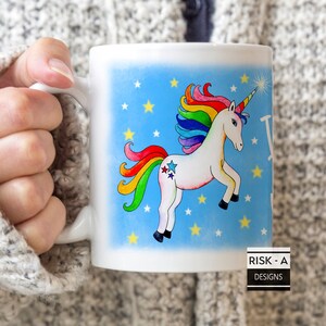Watercolor Unicorn Mug: Rainbow Unicorns, Magical Gift
