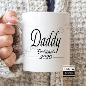 Daddy Established 2020 Mug - New Dad Gift