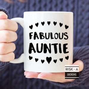 Auntie Gift, Fabulous Auntie mug, aunty Christmas gift, womens gift, aunty gift, aunt gift, aunty birthday, sister gift, new aunty gift