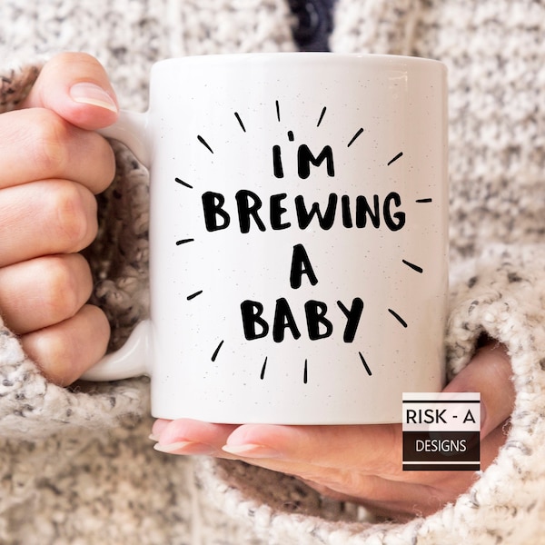 Geschenk für werdende Mutter, I'm Brewing a Baby Tasse, Mutter zu sein Geschenk, Schwangerschaft offenbaren, Baby-Dusche-Geschenk, Muttertagsgeschenk, Mutter zum Geburtstag