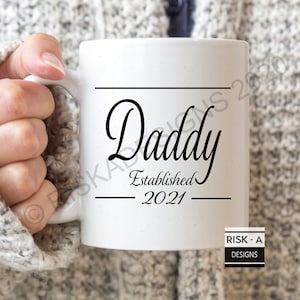 Daddy Established 2021 Mug - New Dad Gift