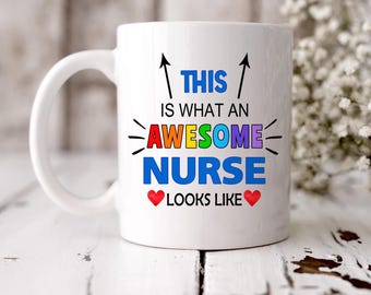 Cadeau de remerciement pour infirmière : superbe tasse pour infirmière, cadeau pour infirmière du NHS, cadeau de remerciement, cadeau de remerciement, cadeau de Noël pour infirmière, travailleur de première ligne,