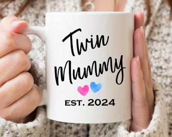 Zwillings Mumie Est. 2024 Tasse: Geschenk für Mama