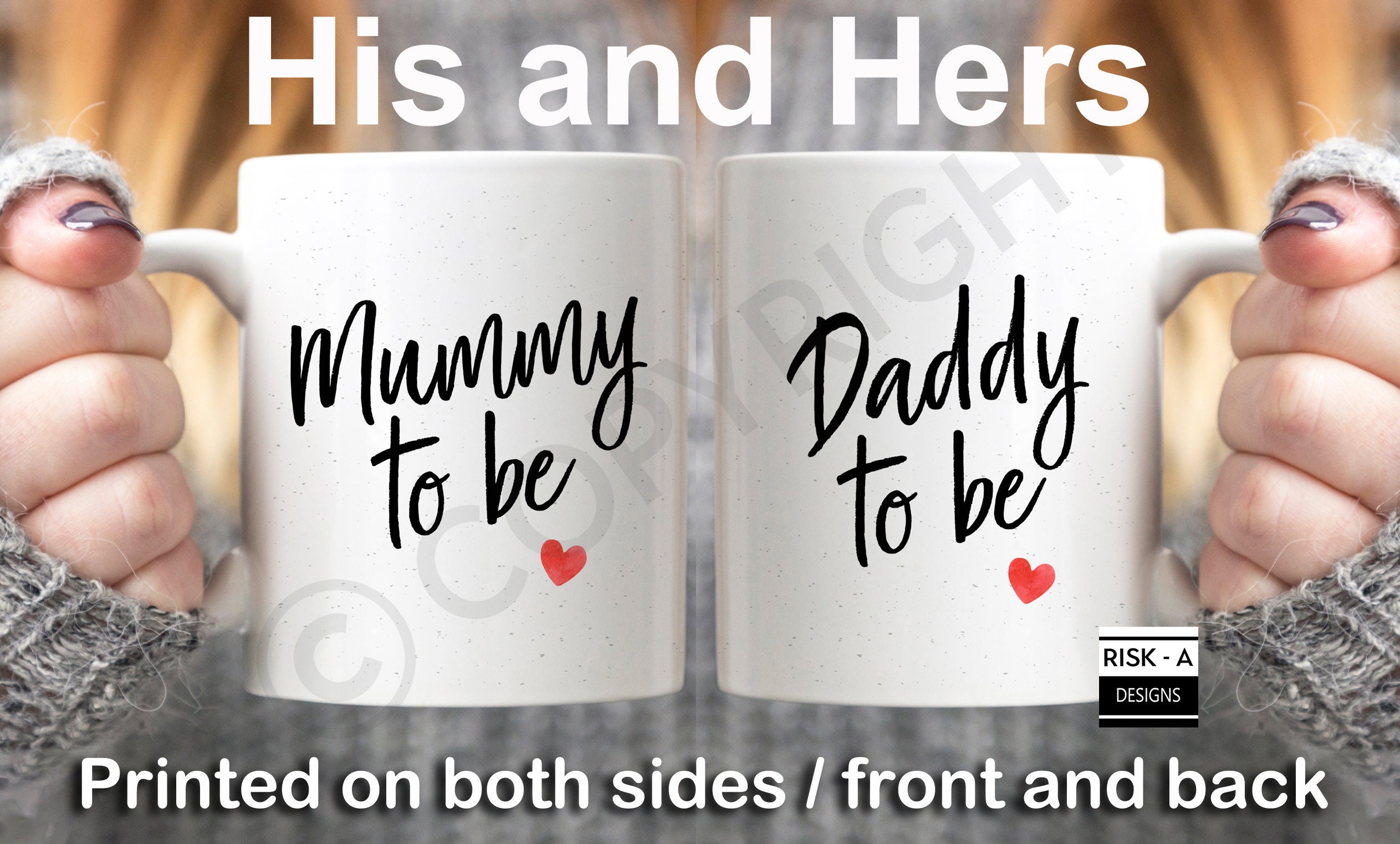 Mummy to Be and Daddy to Be Mug Set Expectant Parents Gift Etsy UK