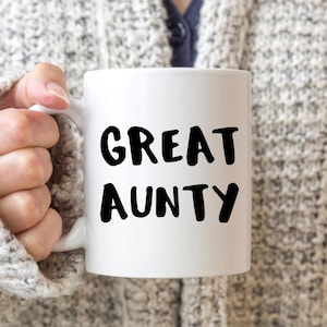 Aunty gift, Great Aunty mug, auntie gift, aunty mug, womens gift, great aunty Christmas gift, aunty birthday, auntie mug, sister gift