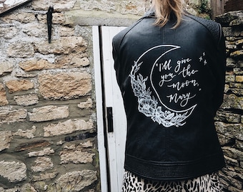 Custom Hand Painted Leather Jackey
