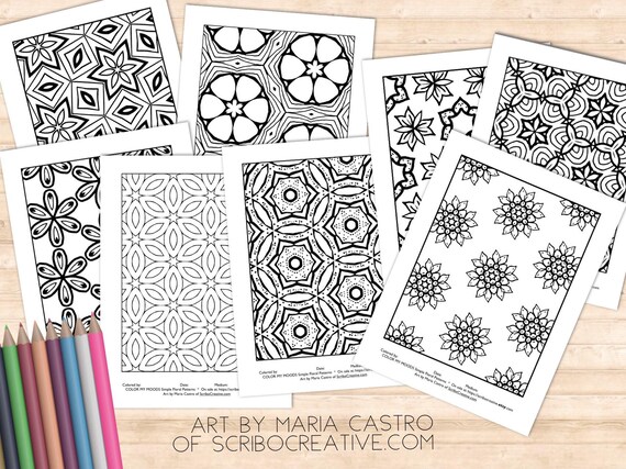 coloring pages of simple patterns