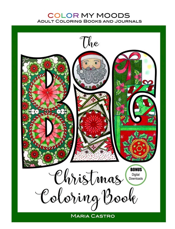 Download The Big Christmas Coloring Book By Color My Moods Adult Etsy