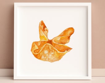 Crab Rangoon Watercolor Art Print, Crab Rangoon, Bar art, Appetizer art print, Kitchen Decor, Watercolor Print, Bar Print