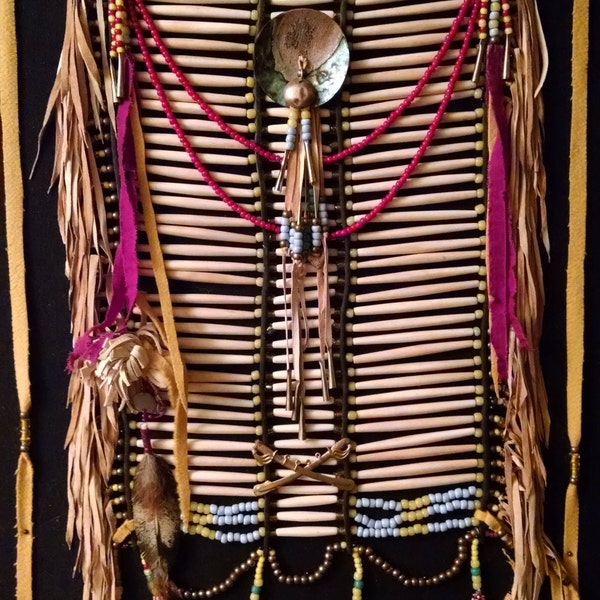 Reproduction of a Native American breast plate