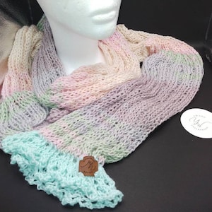 Extra Long Ribbed Lace Scarf