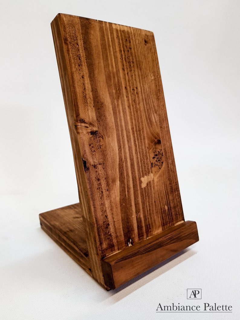 Upcycled wood docking station/Support smartphone wooden pallet/smartphone holder image 6