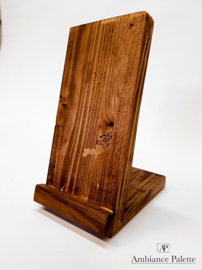 Upcycled wood docking station/Support smartphone wooden pallet/smartphone holder image 5