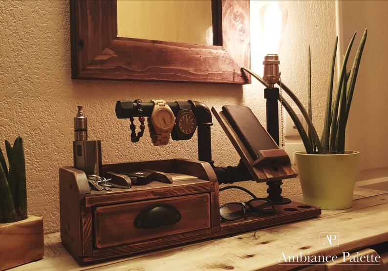 Docking Station Indus Steampunk Organizer Office Desk Etsy