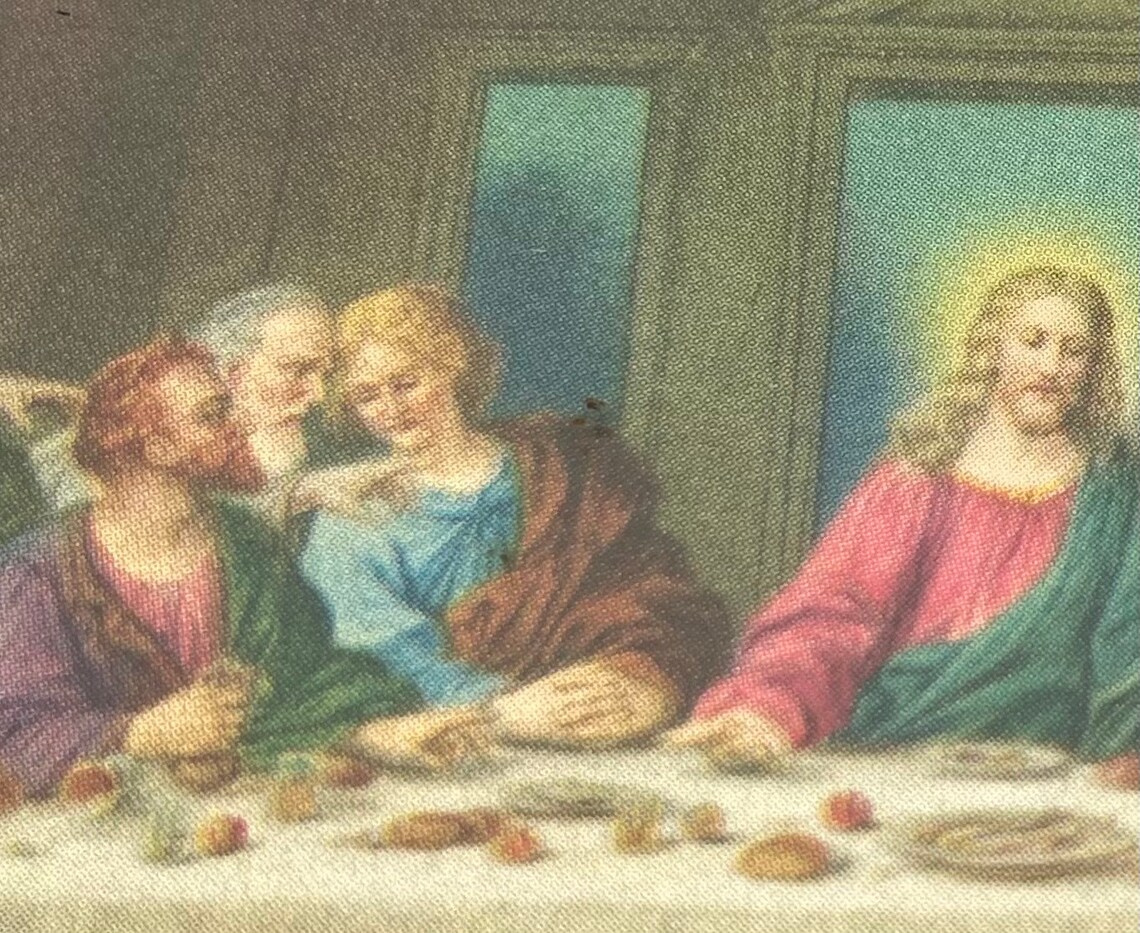 Vintage Framed Last Supper Picture. Jesus & 12 Disciples | Etsy